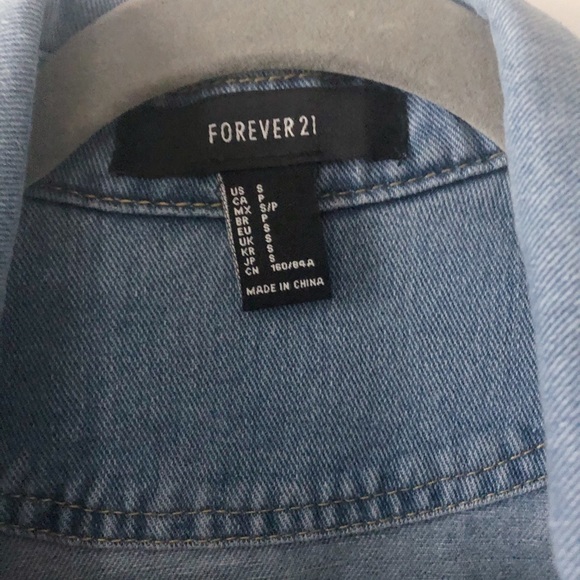 Denim Floral Patchwork Bomber Jean Jacket - Picture 2 of 3